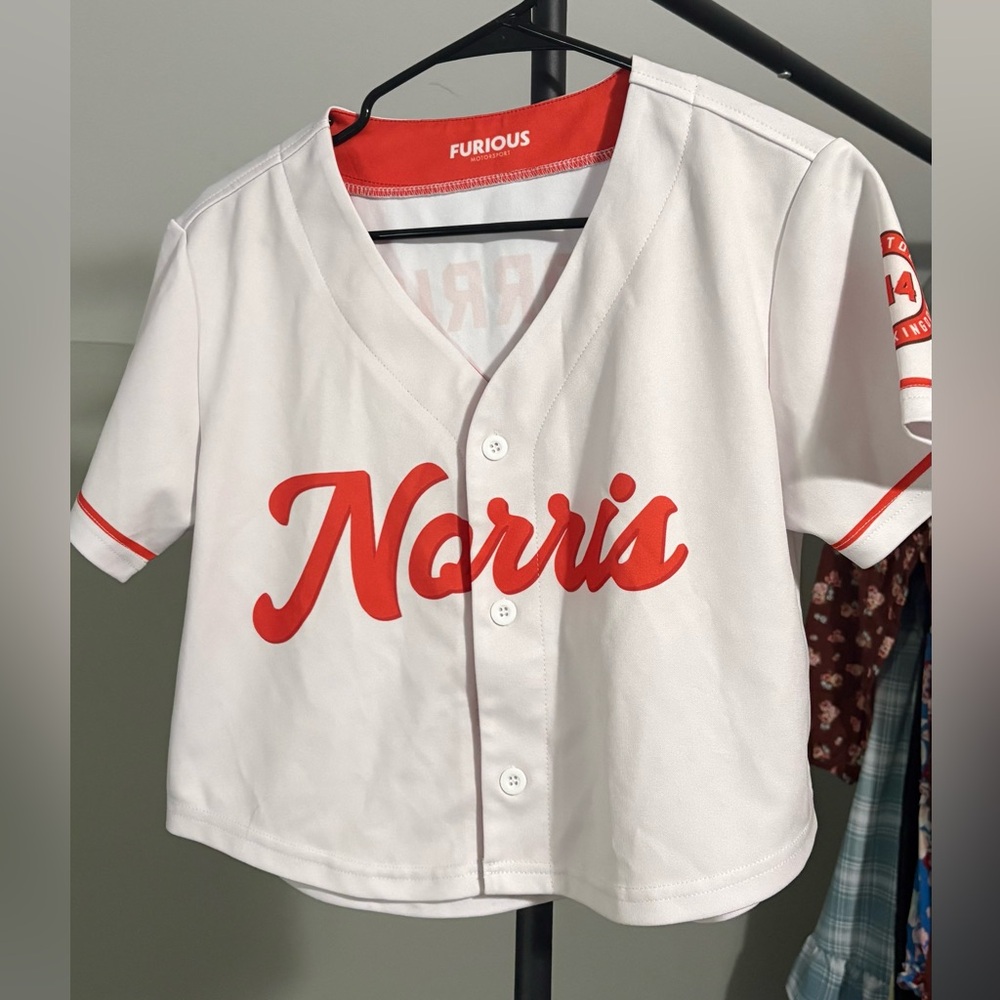 Furious Motorsport - Lando Norris Orange and White Cropped Jersey